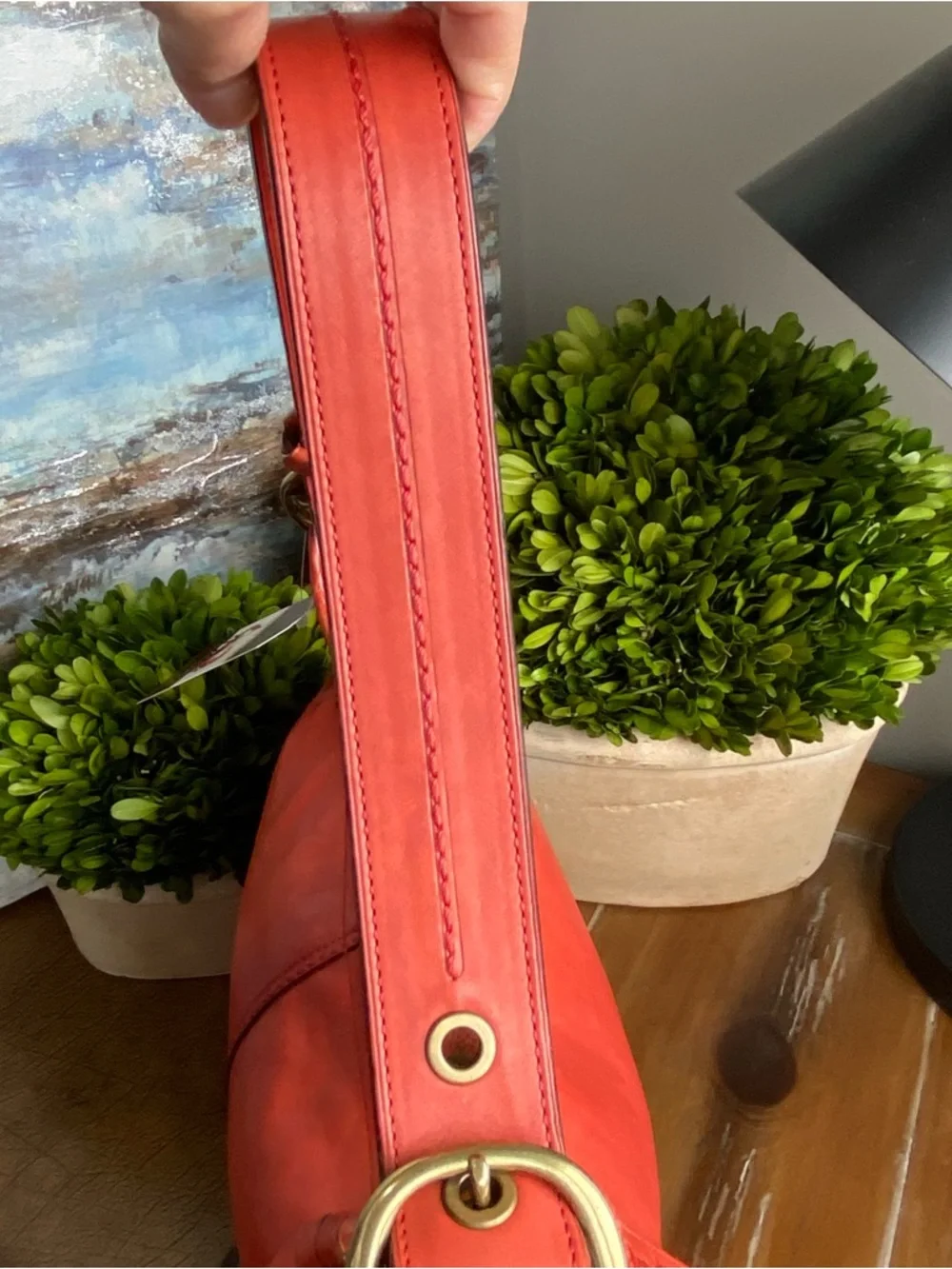 Coach Chili Red Tattersall Bleecker Bucket Bag and Waller Set Bundle Y2K - Picture 6 of 17